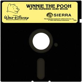 Cartridge artwork for Winnie the Pooh in the Hundred Acre Wood on the Commodore 64.