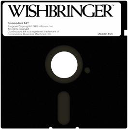 Cartridge artwork for Wishbringer on the Commodore 64.