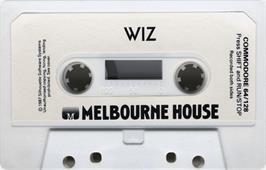 Cartridge artwork for Wiz on the Commodore 64.