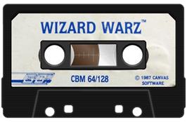 Cartridge artwork for Wizard Warz on the Commodore 64.