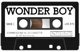 Cartridge artwork for Wonder Boy on the Commodore 64.