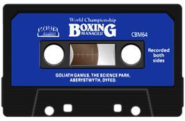 Cartridge artwork for World Championship Boxing Manager on the Commodore 64.