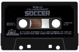 Cartridge artwork for World Championship Soccer on the Commodore 64.