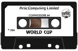 Cartridge artwork for World Cup on the Commodore 64.