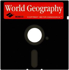 Cartridge artwork for World Geography on the Commodore 64.