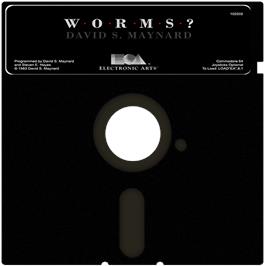 Cartridge artwork for Worms (Robtek) on the Commodore 64.