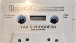 Cartridge artwork for Yak's Progress on the Commodore 64.