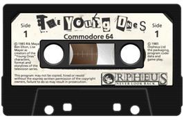 Cartridge artwork for Young Ones, The on the Commodore 64.