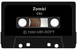 Cartridge artwork for Zombi on the Commodore 64.