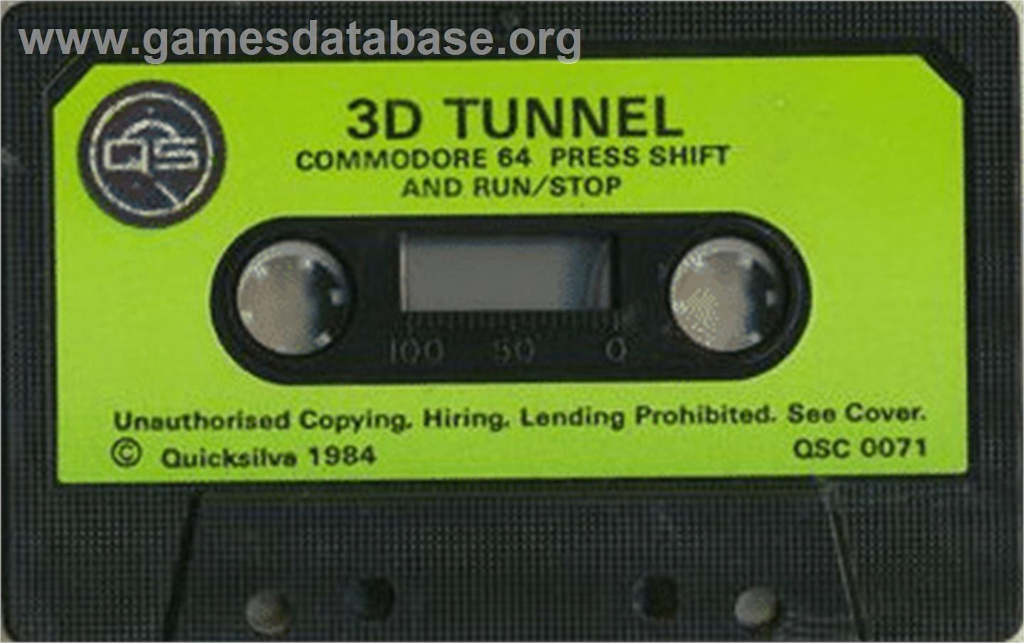 3d Tunnel - Commodore 64 - Artwork - Cartridge