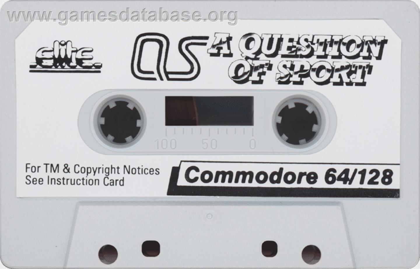 A Question of Sport - Commodore 64 - Artwork - Cartridge