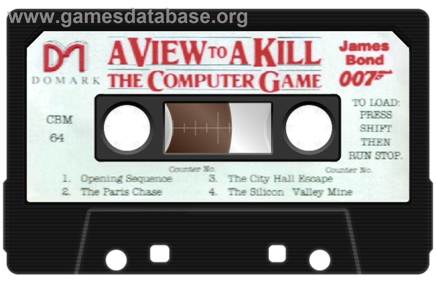A View to a Kill - Commodore 64 - Artwork - Cartridge