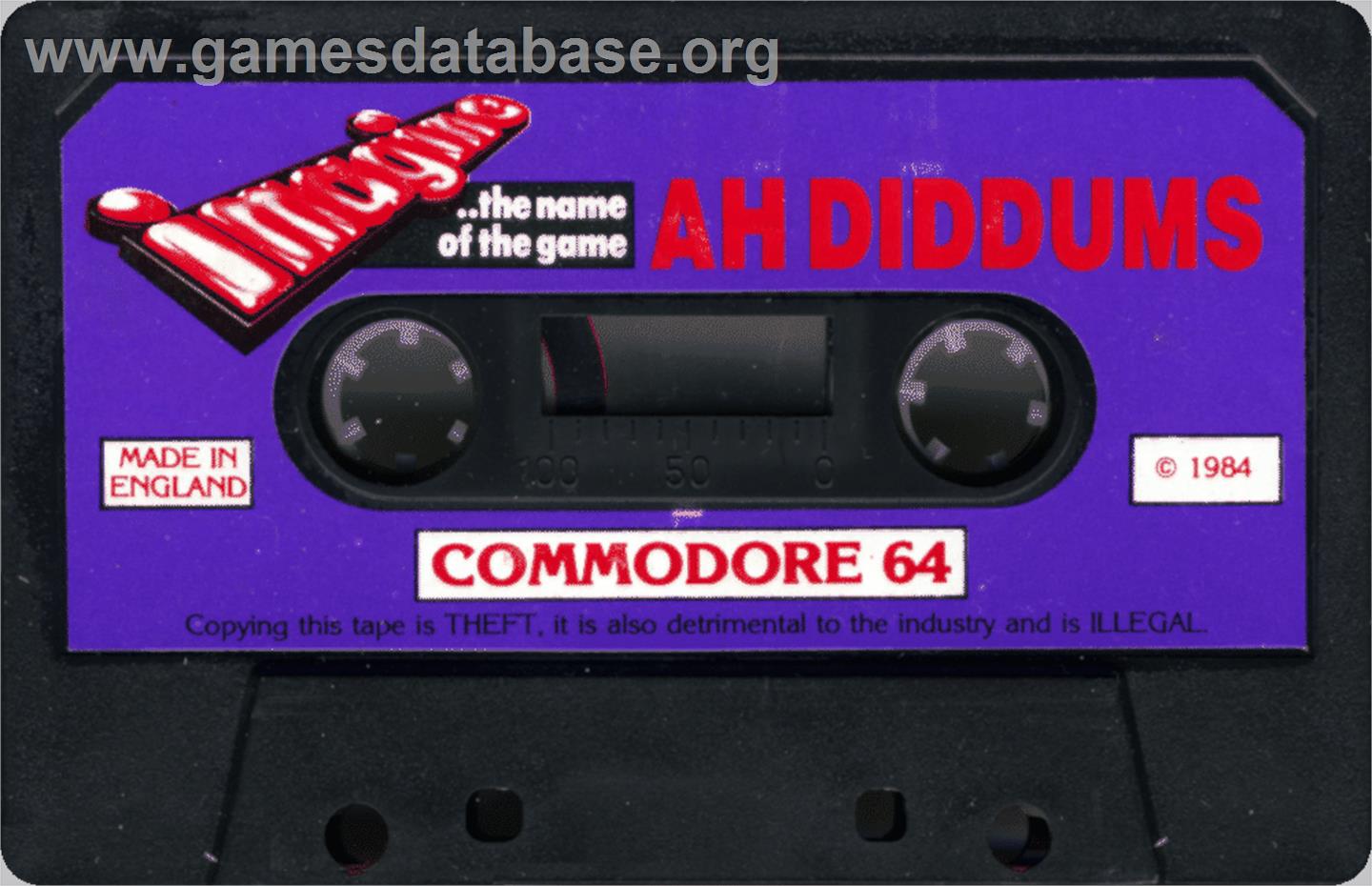Ah Diddums - Commodore 64 - Artwork - Cartridge