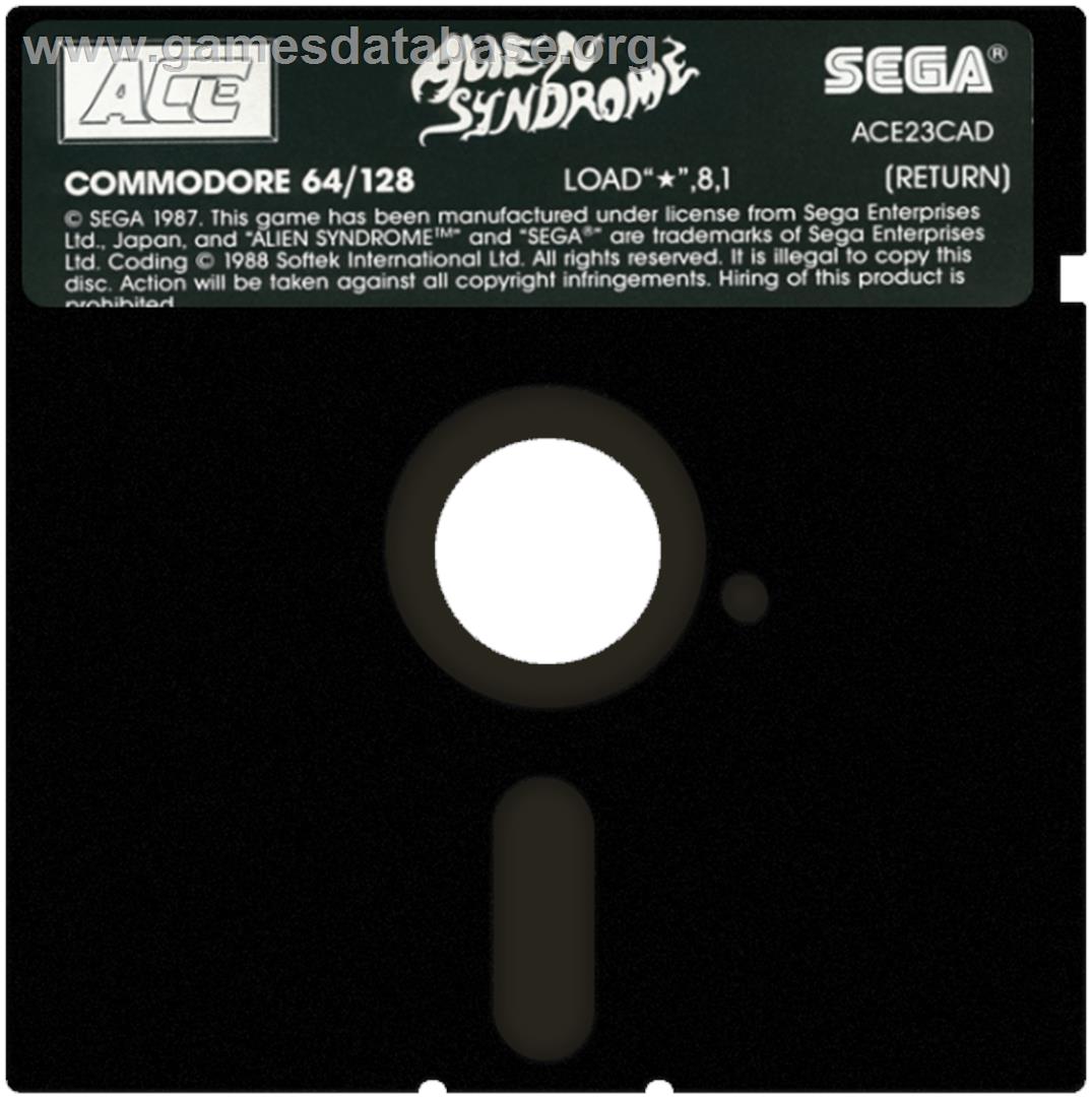 Alien Syndrome - Commodore 64 - Artwork - Cartridge