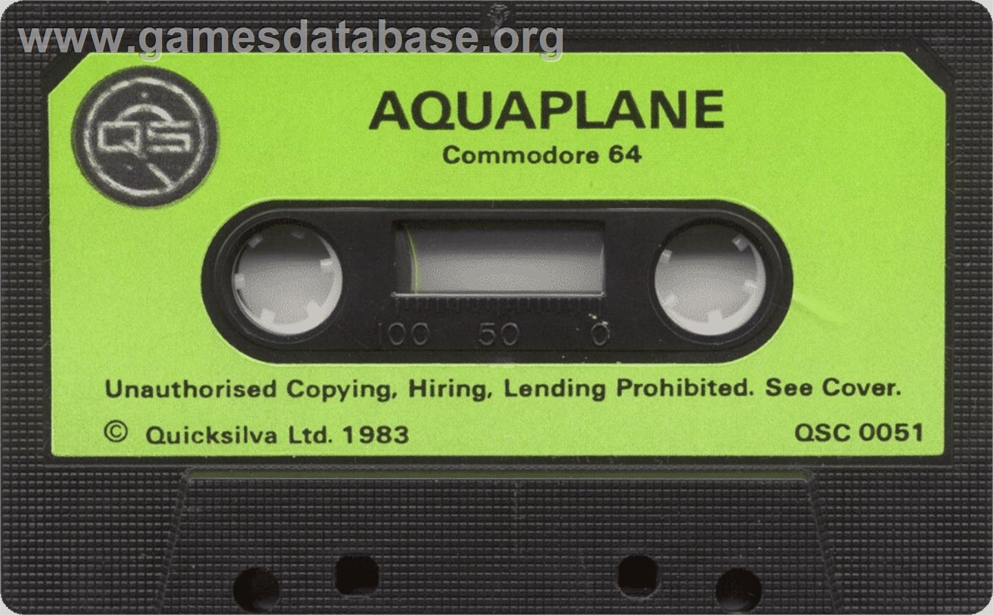 Aquaplane - Commodore 64 - Artwork - Cartridge