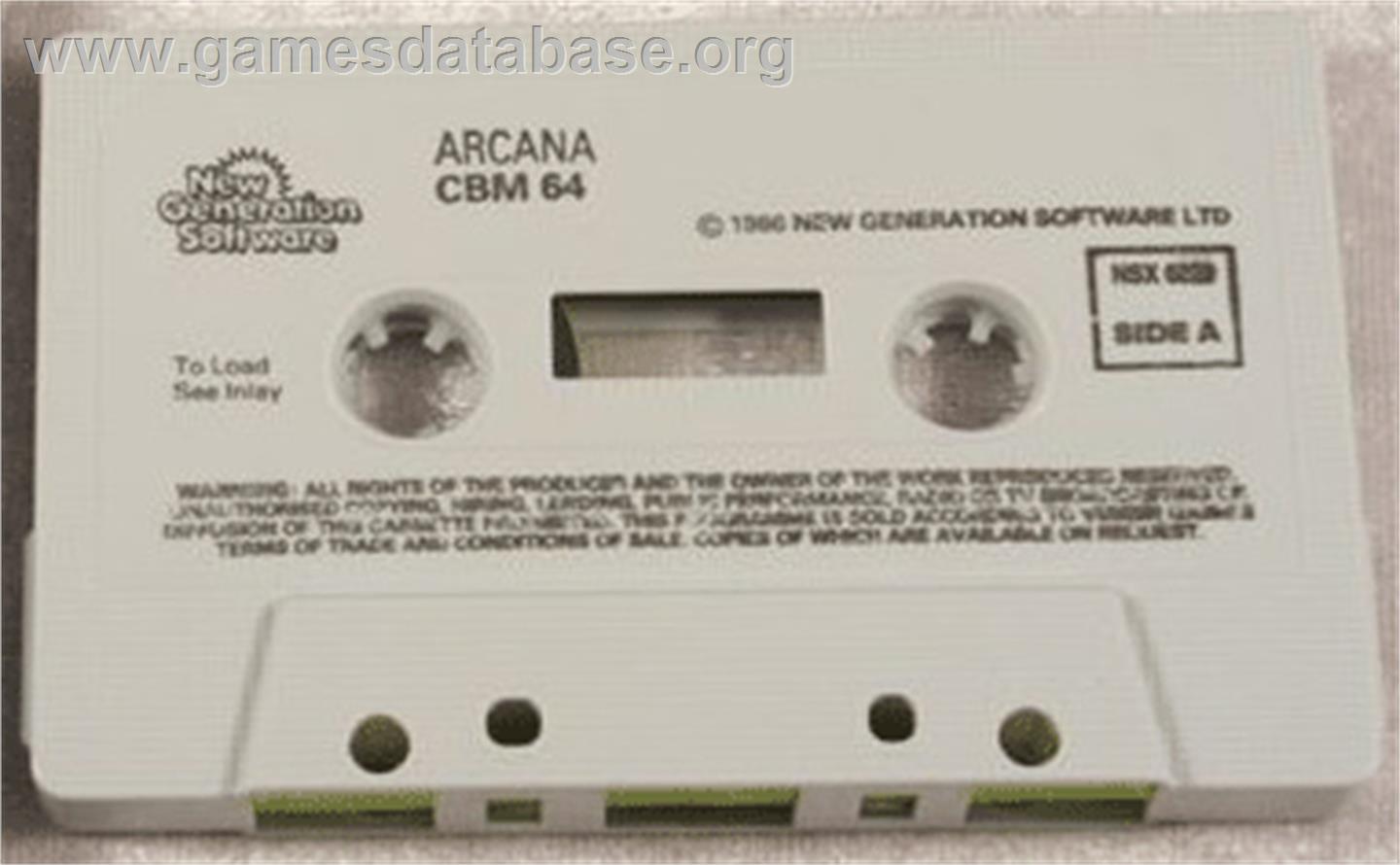 Arcana - Commodore 64 - Artwork - Cartridge