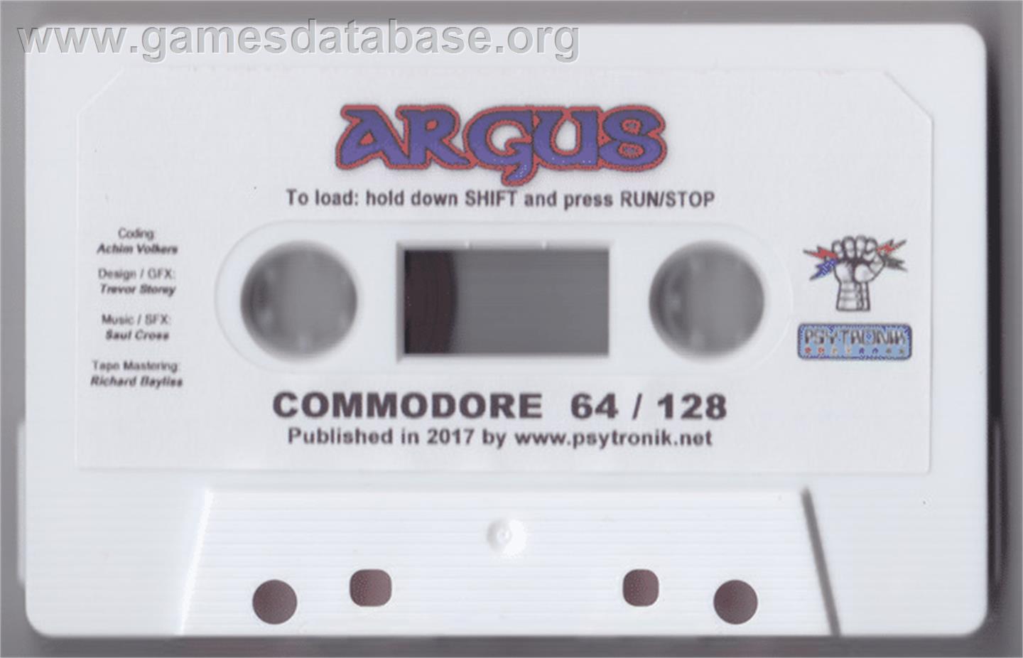 Argus - Commodore 64 - Artwork - Cartridge