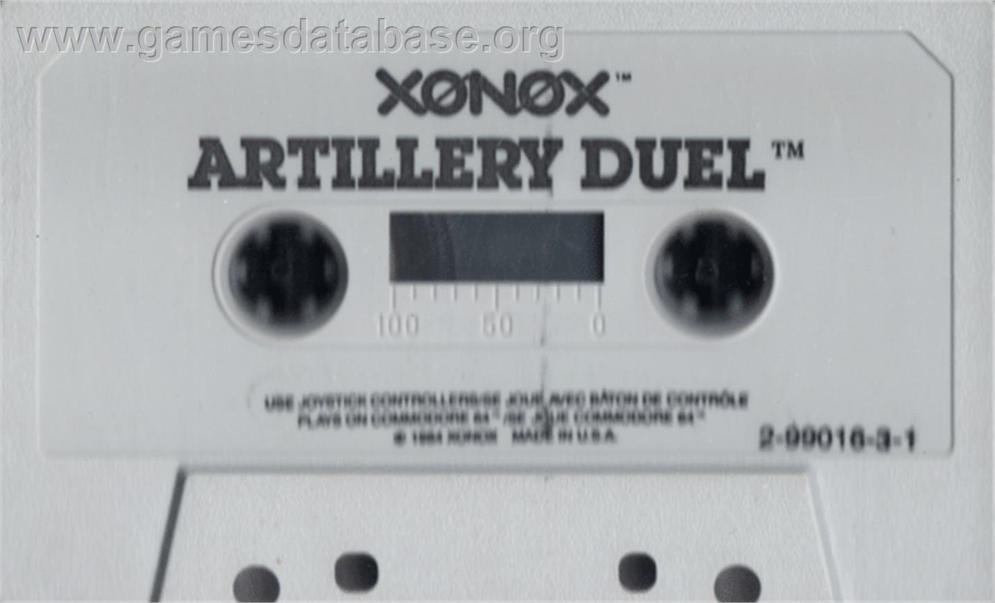 Artillery Duel - Commodore 64 - Artwork - Cartridge