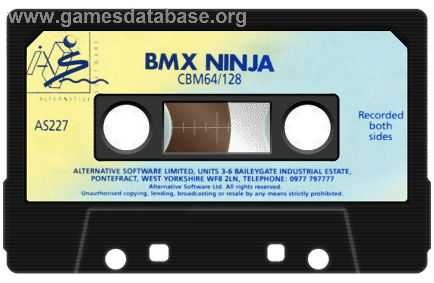 BMX Ninja - Commodore 64 - Artwork - Cartridge