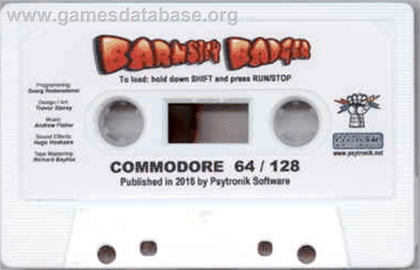 Barnsley Badger - Commodore 64 - Artwork - Cartridge