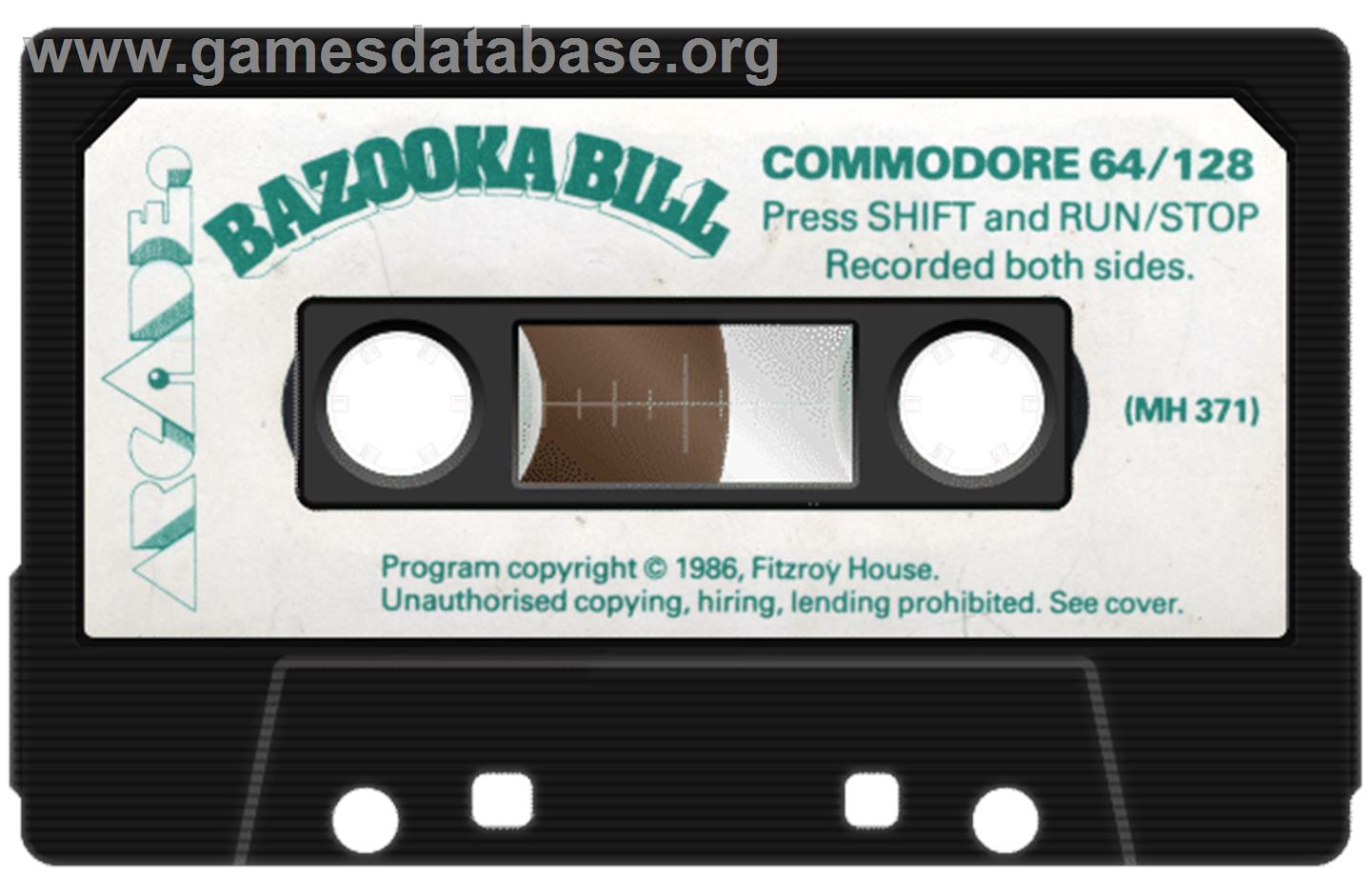Bazooka Bill - Commodore 64 - Artwork - Cartridge