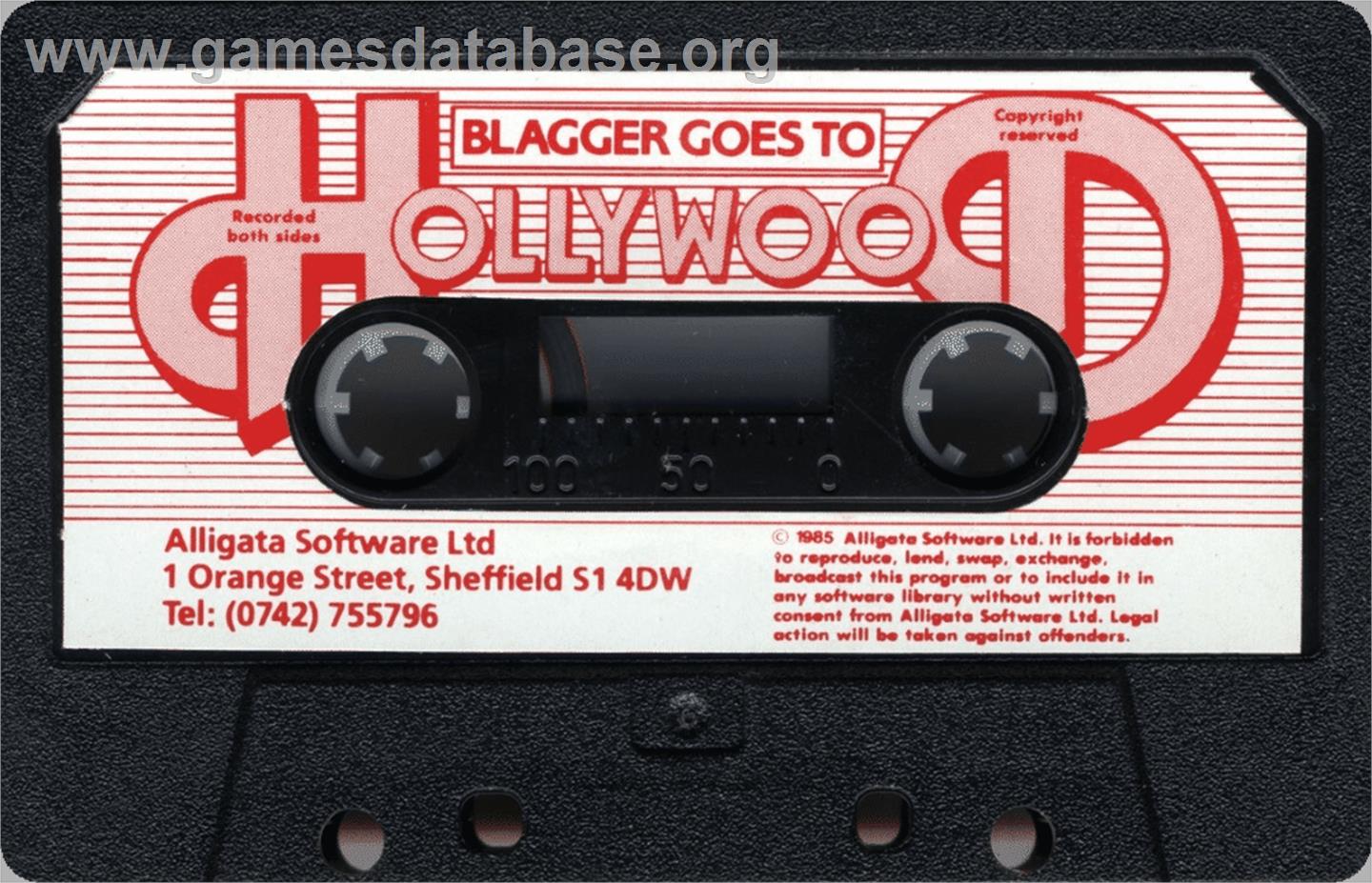 Blagger Goes to Hollywood - Commodore 64 - Artwork - Cartridge