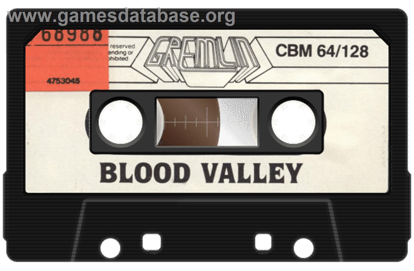 Blood Valley - Commodore 64 - Artwork - Cartridge