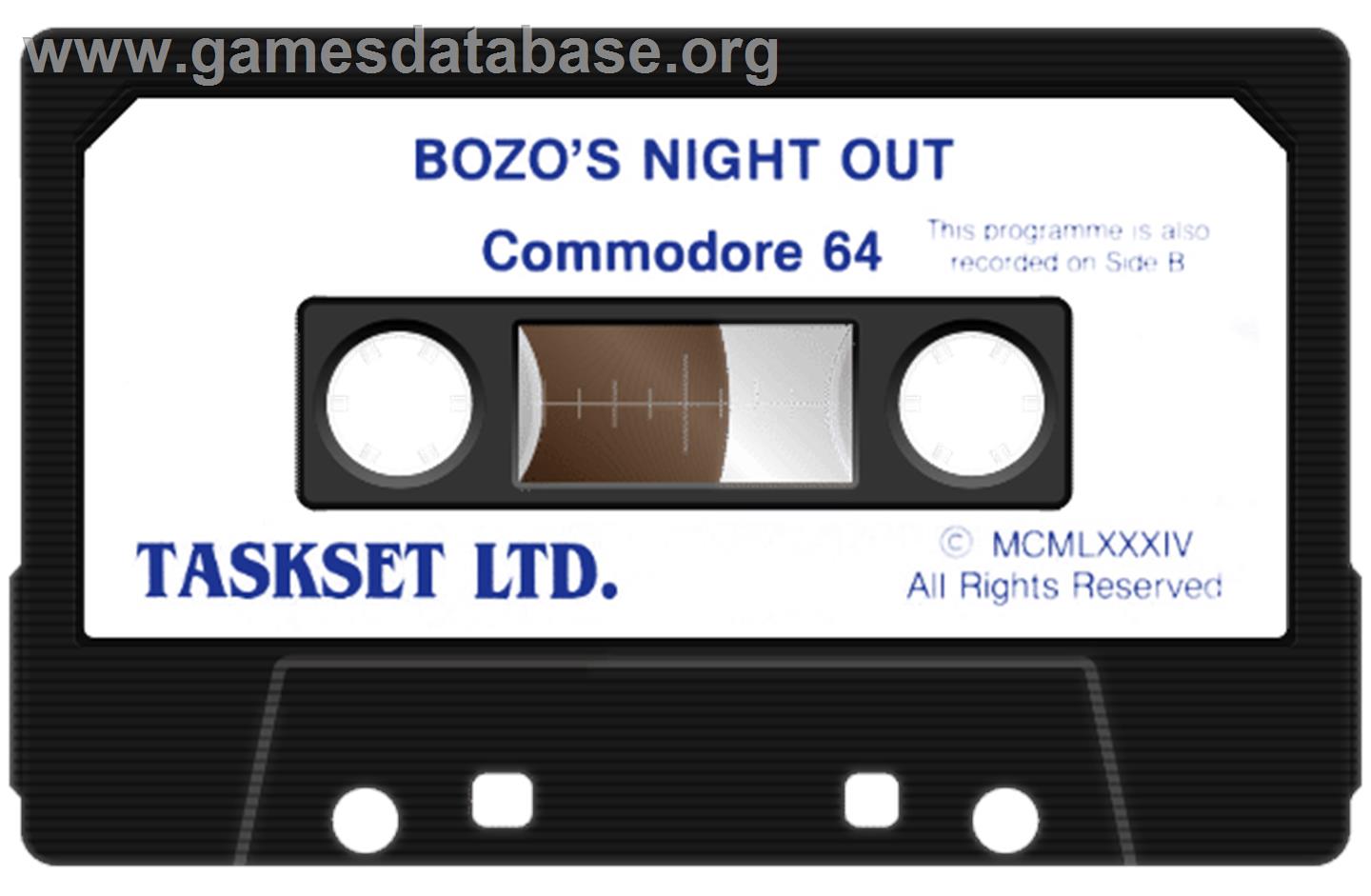 Bozo's Night Out - Commodore 64 - Artwork - Cartridge