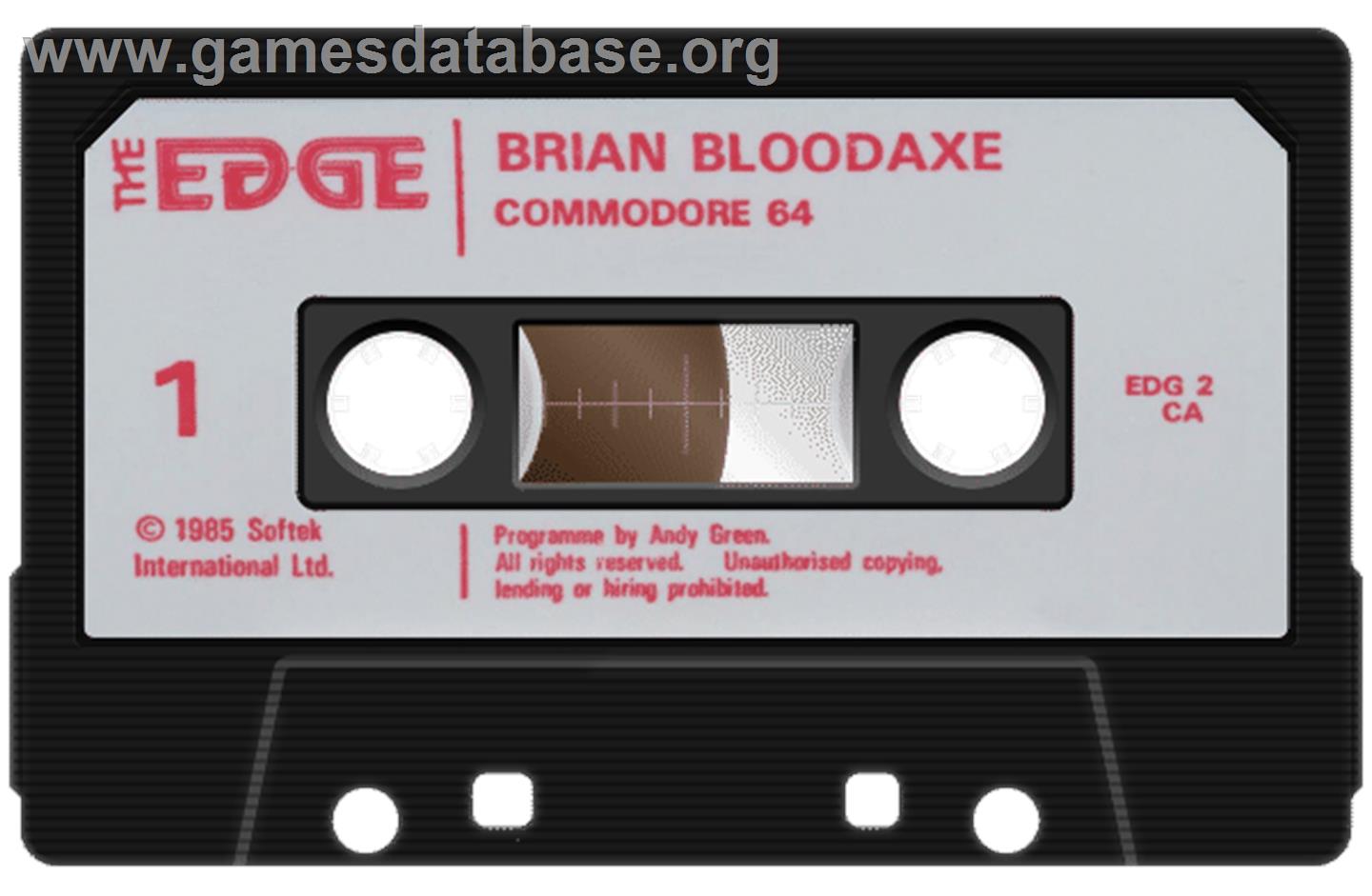 Brian Bloodaxe - Commodore 64 - Artwork - Cartridge