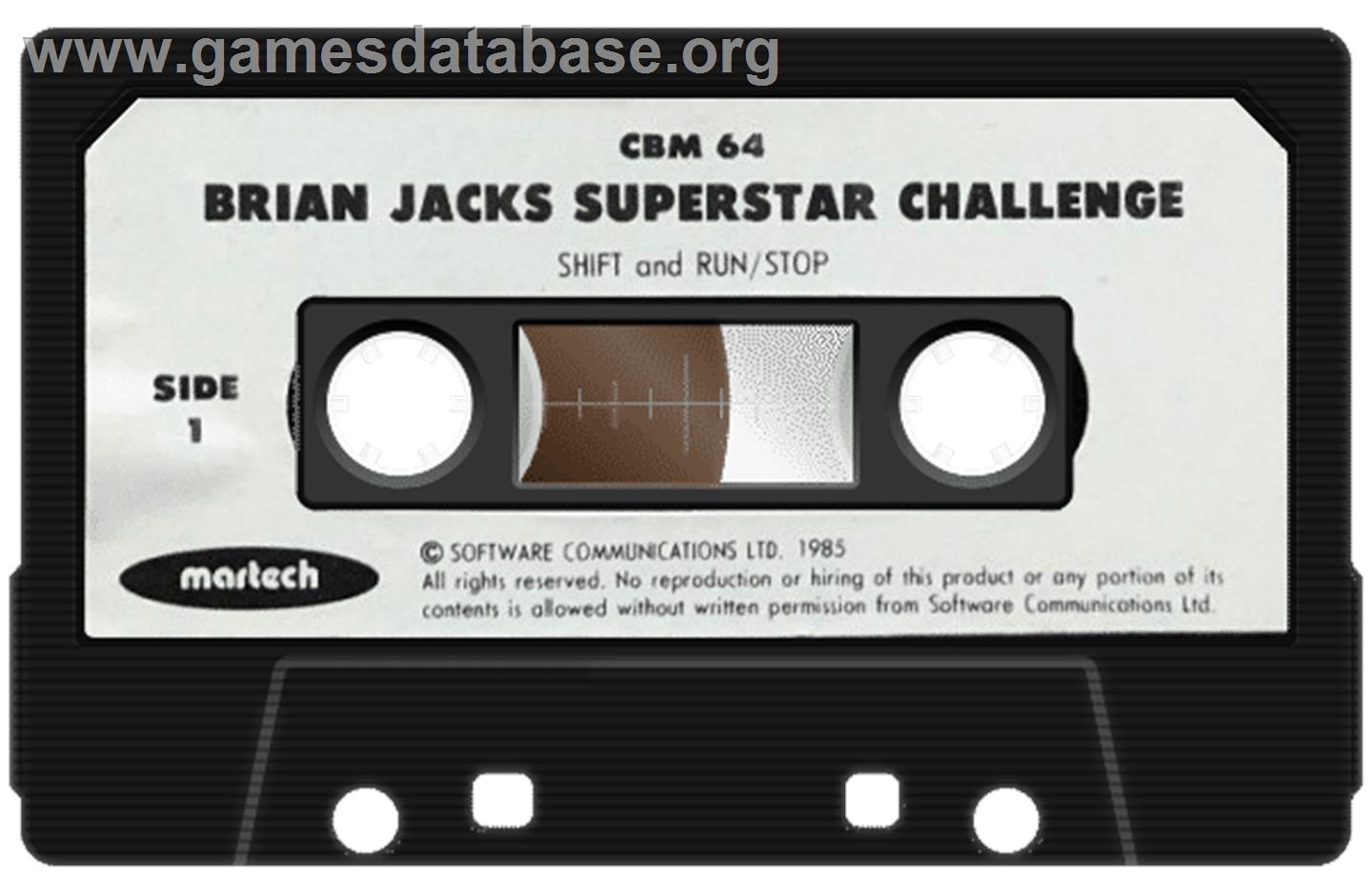 Brian Jacks Superstar Challenge - Commodore 64 - Artwork - Cartridge