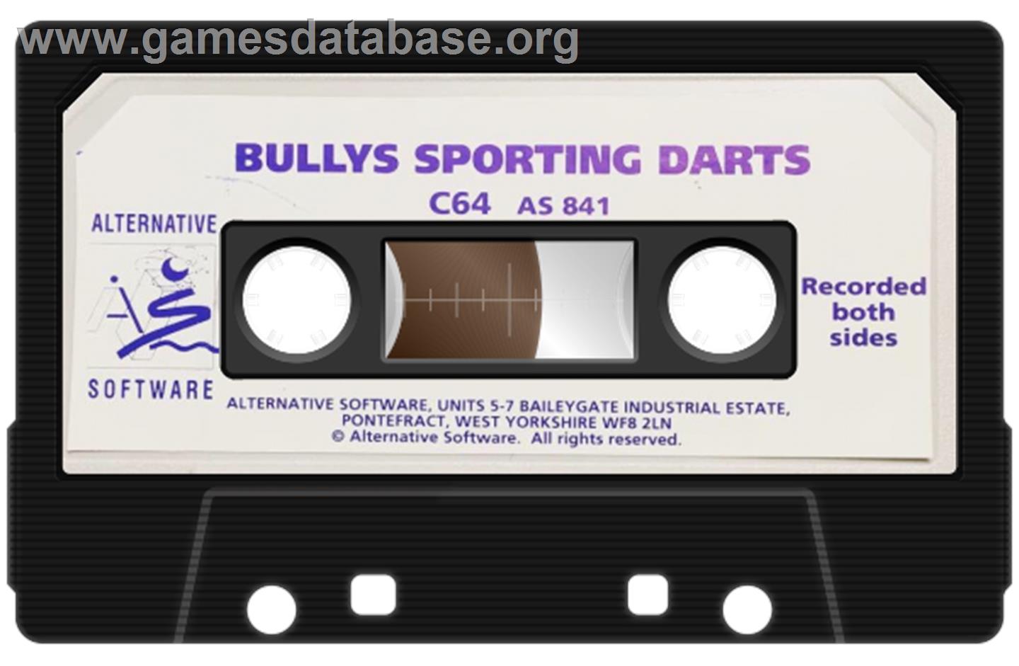 Bully's Sporting Darts - Commodore 64 - Artwork - Cartridge