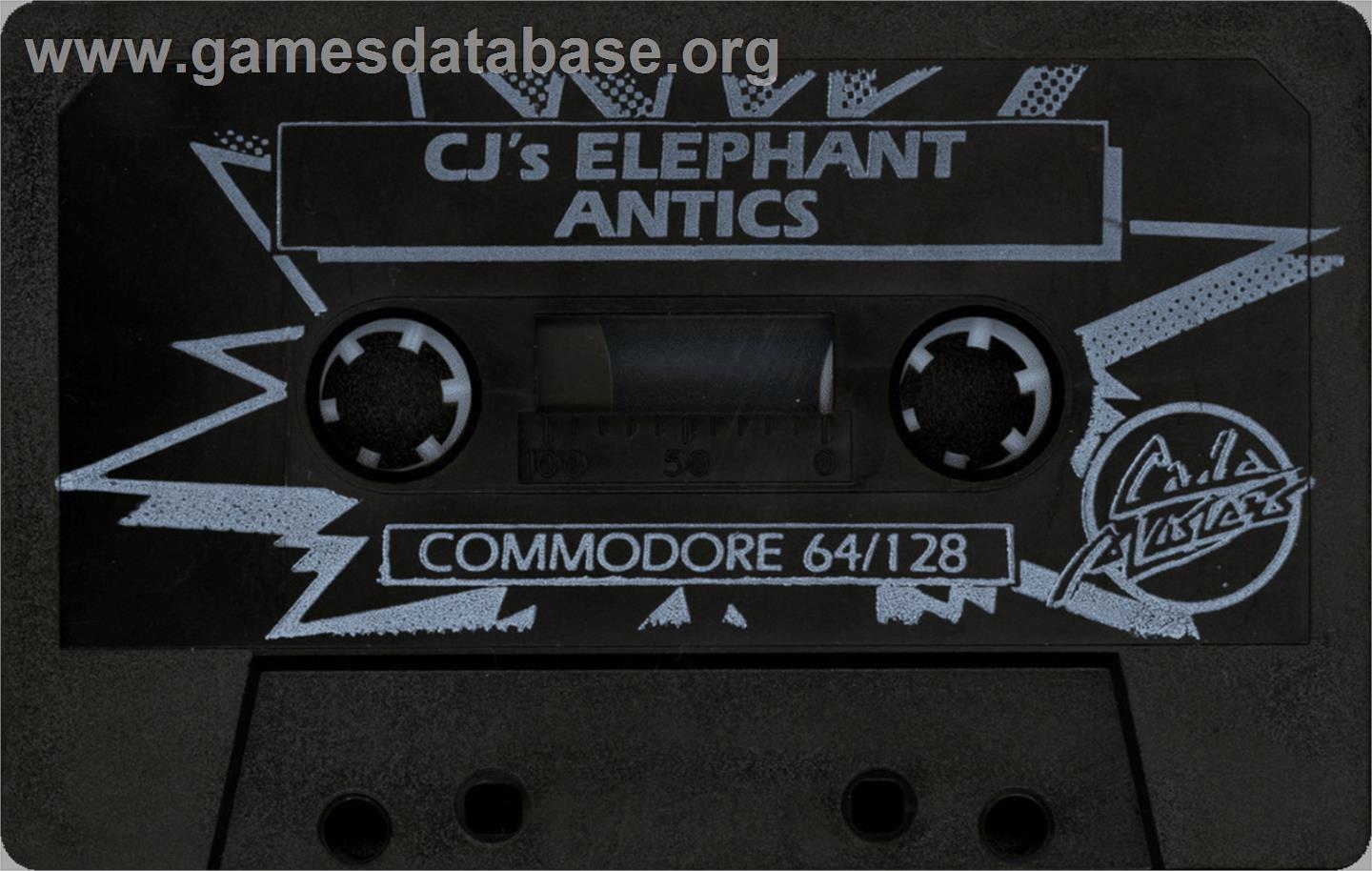 CJ's Elephant Antics - Commodore 64 - Artwork - Cartridge