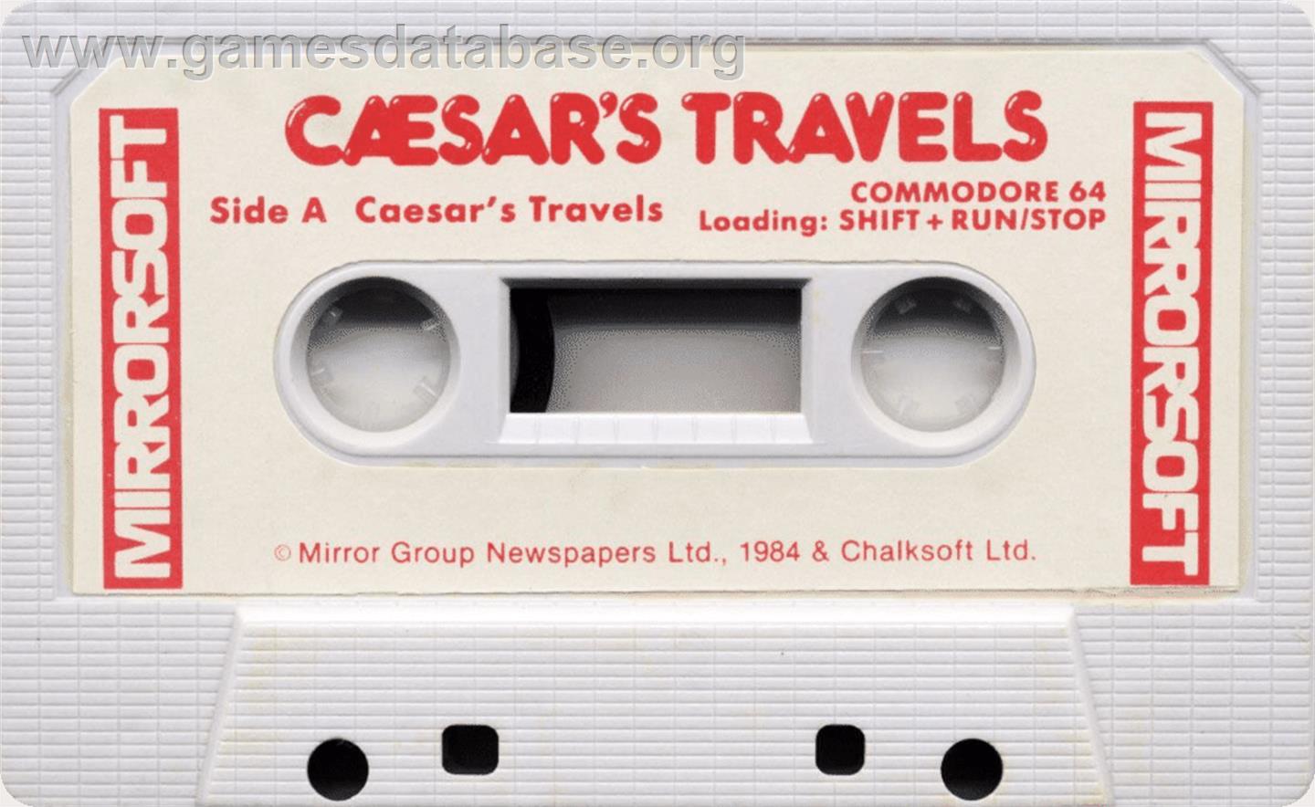 Caesar's Travels - Commodore 64 - Artwork - Cartridge