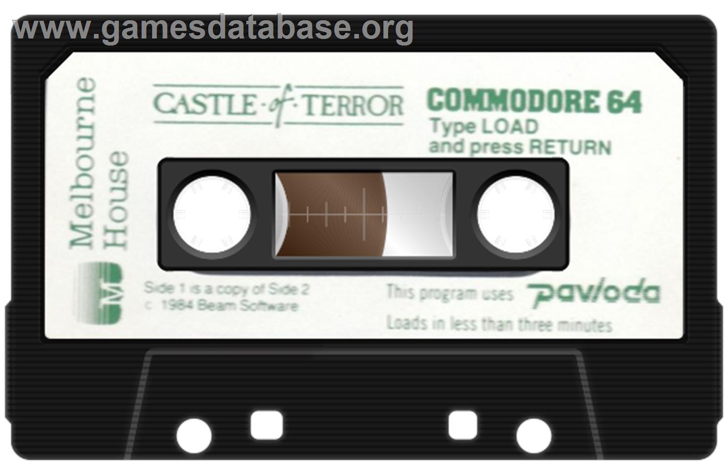 Castle of Terror - Commodore 64 - Artwork - Cartridge