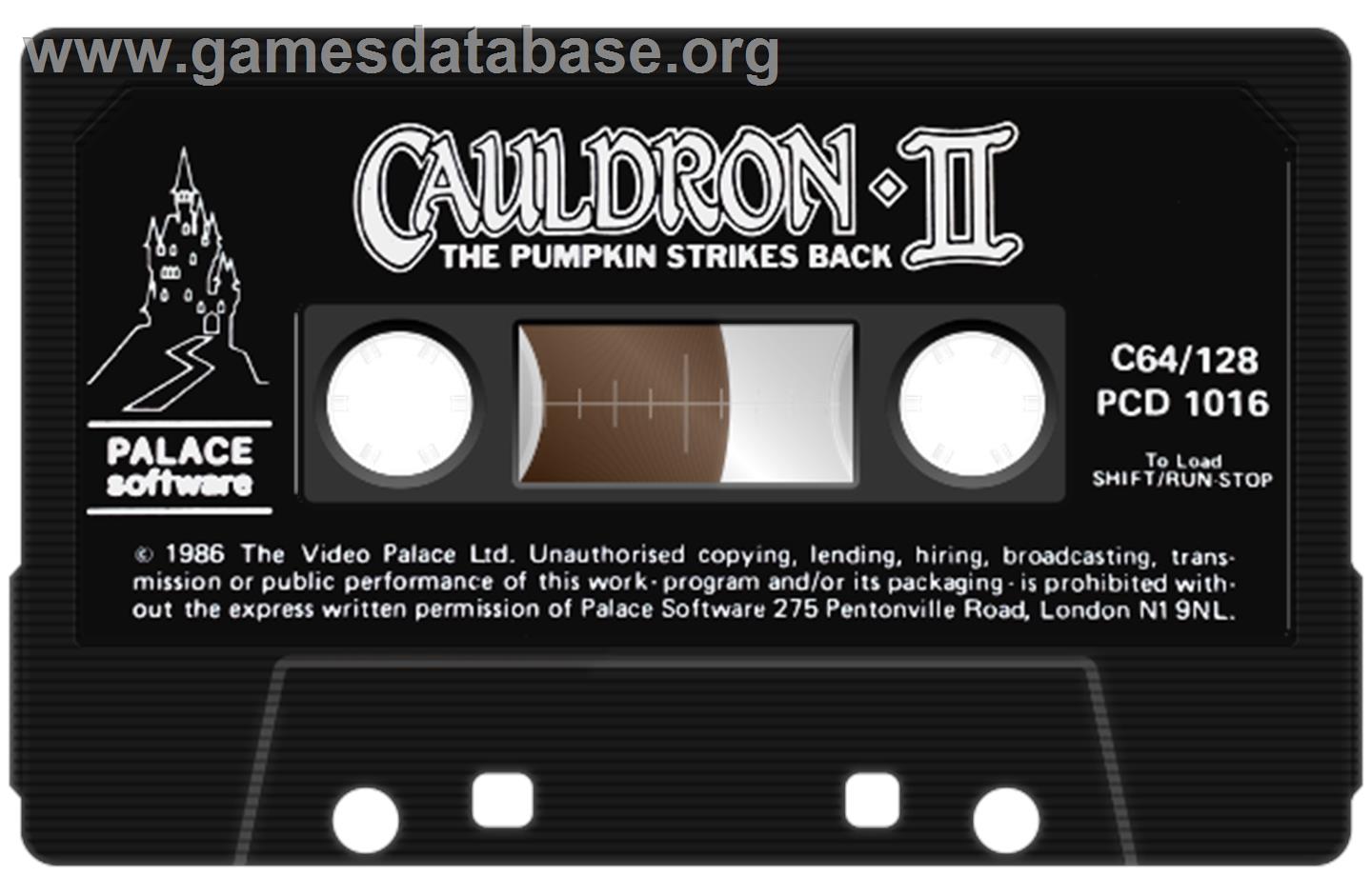 Cauldron II: The Pumpkin Strikes Back - Commodore 64 - Artwork - Cartridge