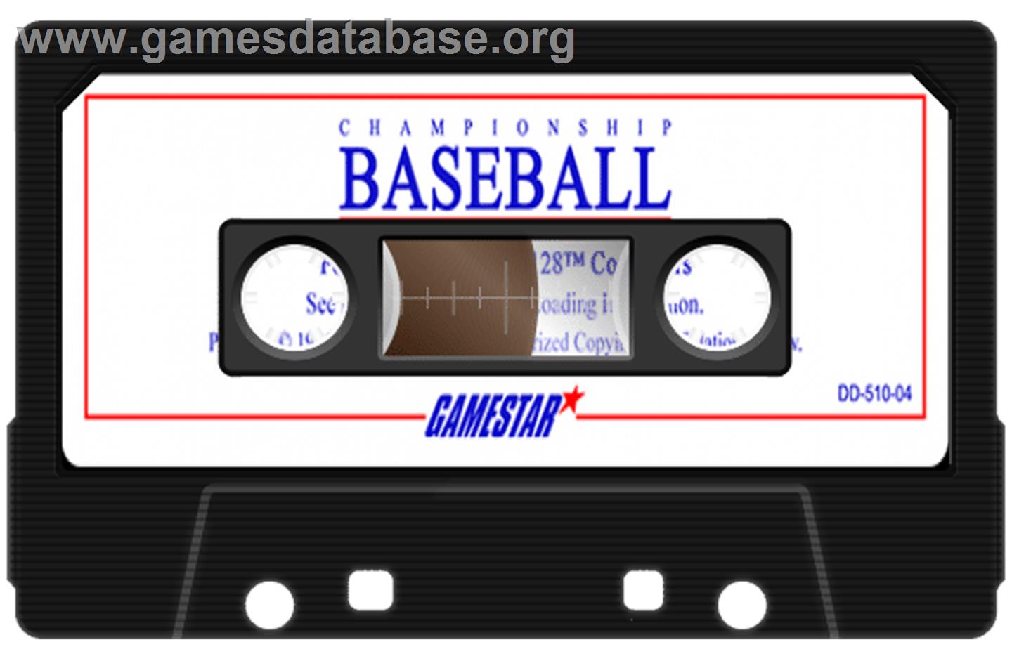 Championship Baseball - Commodore 64 - Artwork - Cartridge