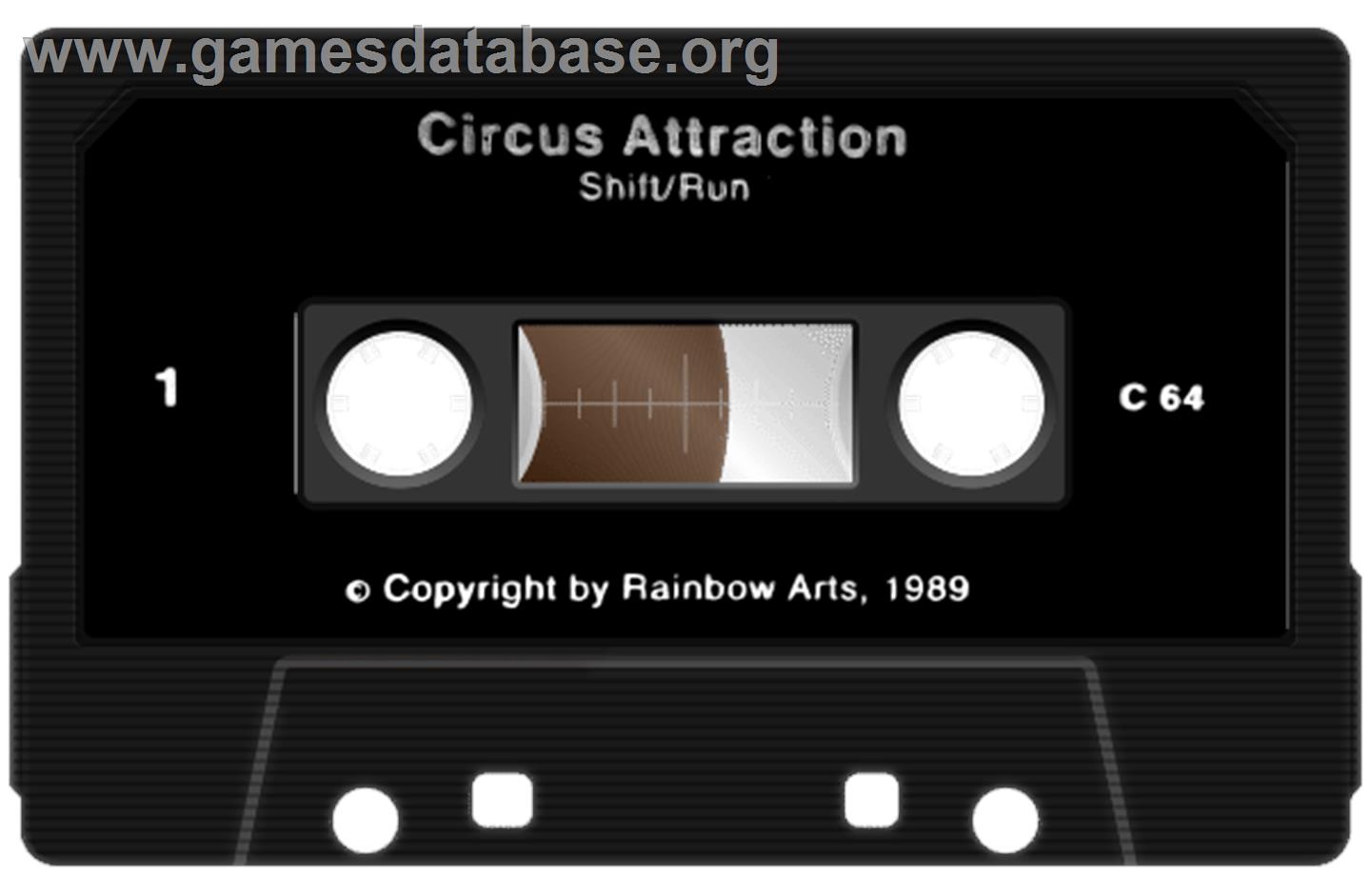 Circus Attractions - Commodore 64 - Artwork - Cartridge