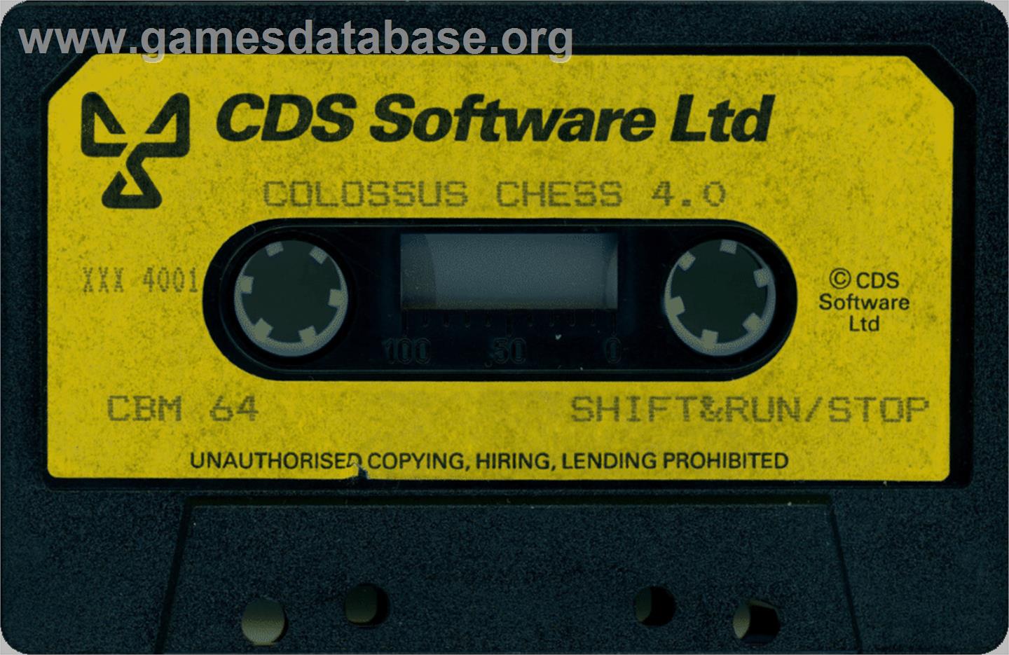 Colossus Chess 4 - Commodore 64 - Artwork - Cartridge