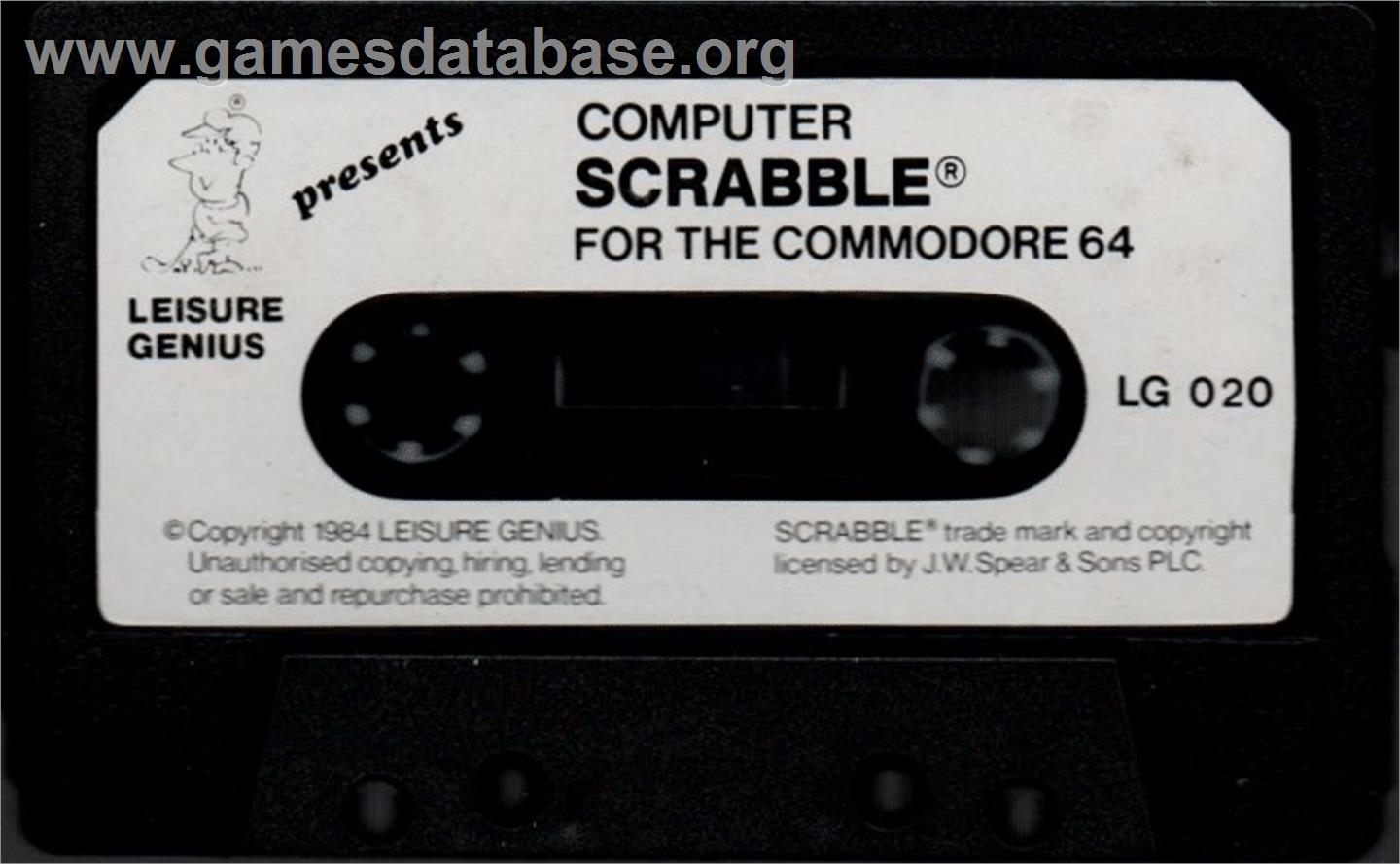 Computer Scrabble - Commodore 64 - Artwork - Cartridge