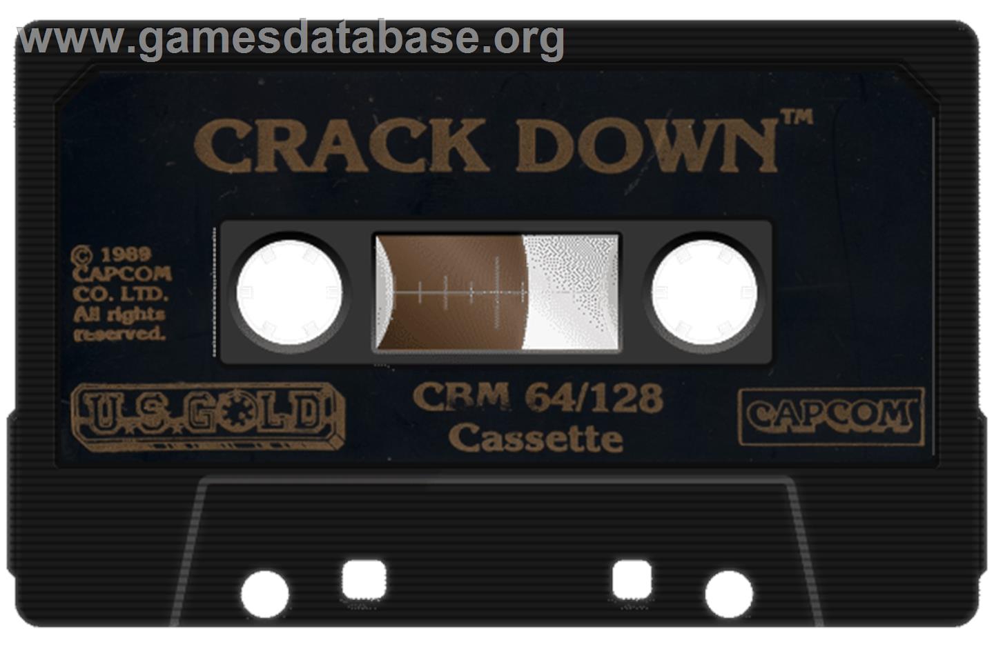 Crack Down - Commodore 64 - Artwork - Cartridge