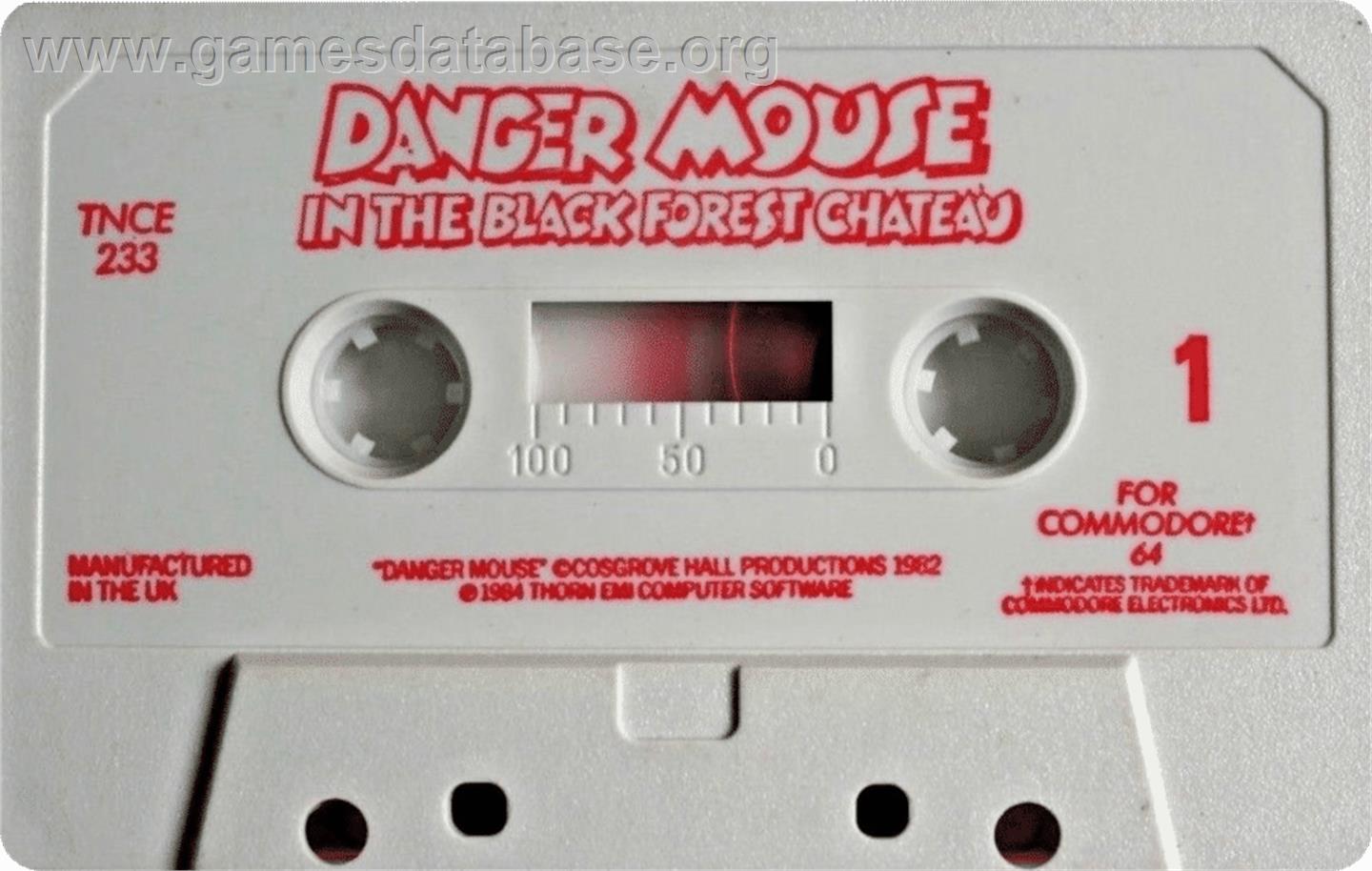 Danger Mouse in the Black Forest Chateau - Commodore 64 - Artwork - Cartridge