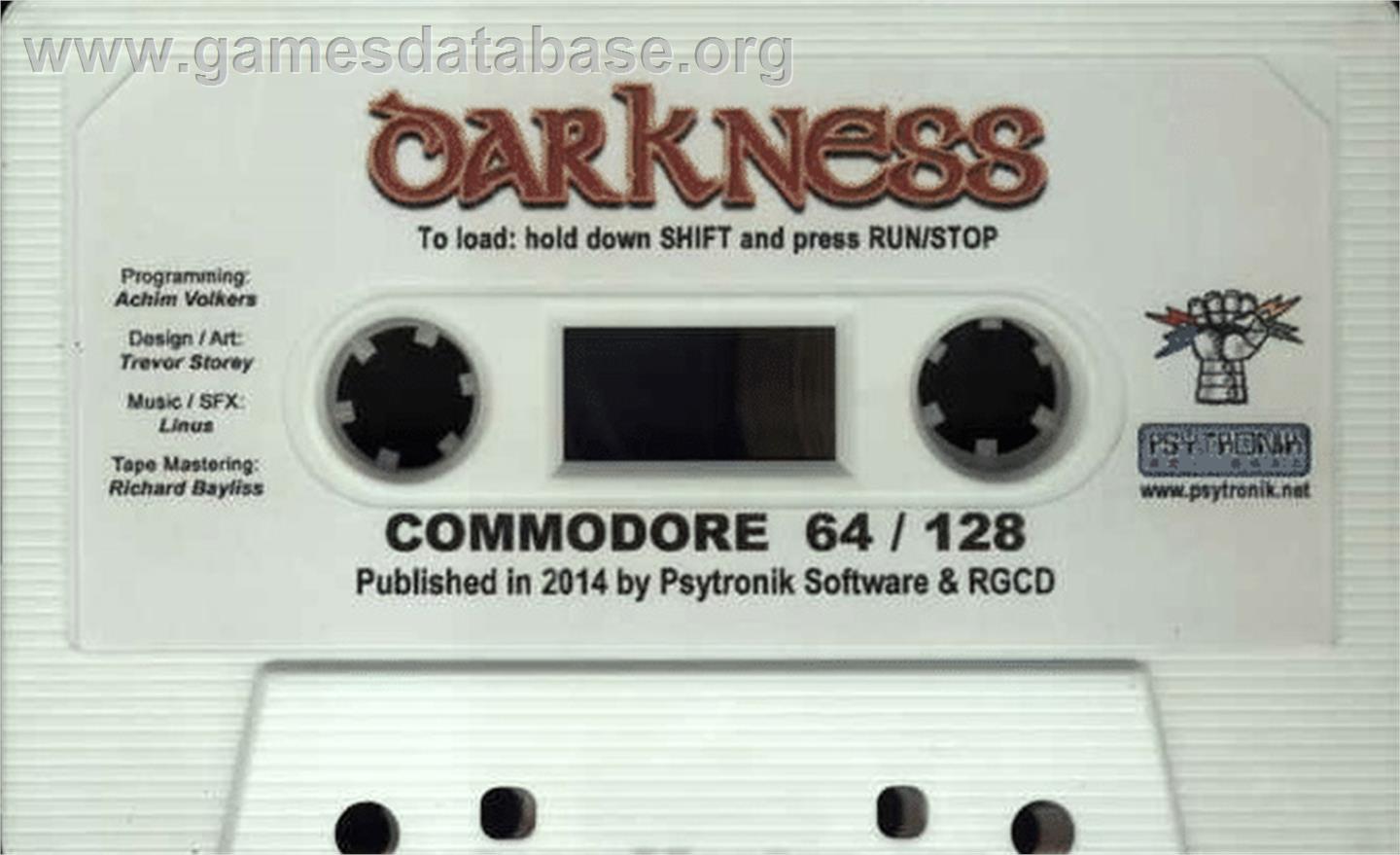 Darkness - Commodore 64 - Artwork - Cartridge