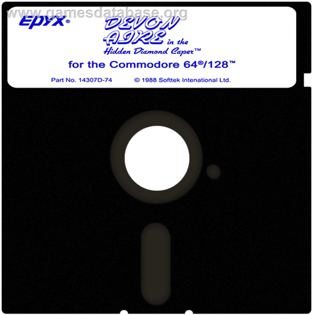 Devon Aire in the Hidden Diamond Caper - Commodore 64 - Artwork - Cartridge