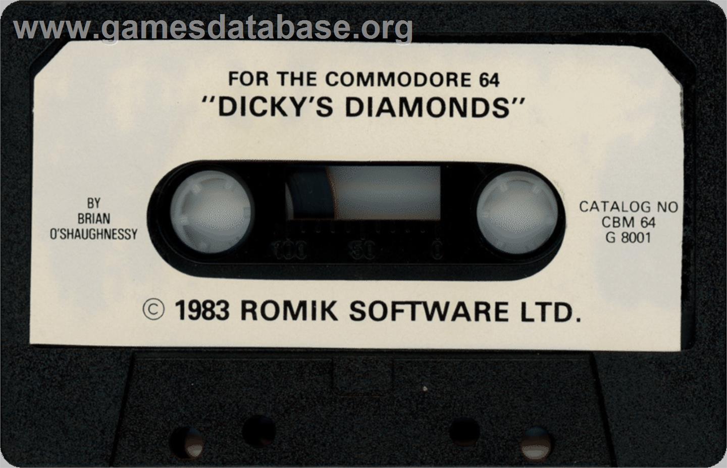 Dicky's Diamonds - Commodore 64 - Artwork - Cartridge