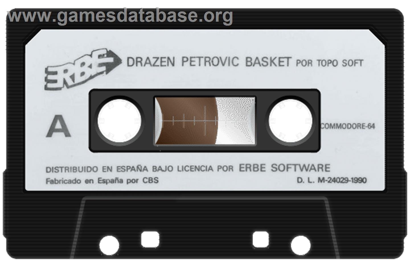 Drazen Petrovic Basket - Commodore 64 - Artwork - Cartridge