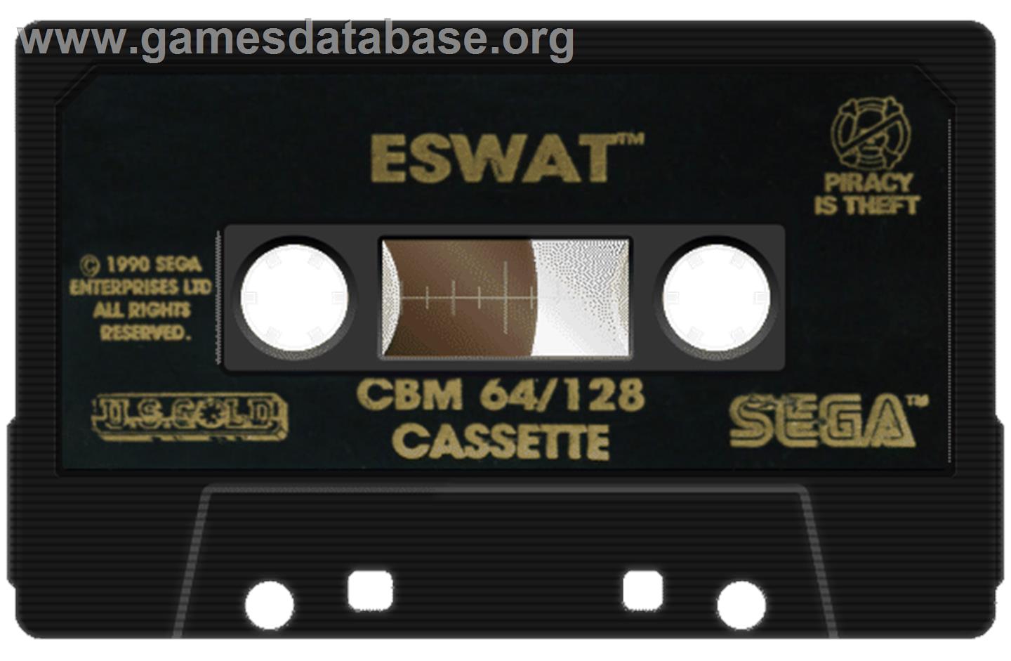 E-SWAT: Cyber Police - Commodore 64 - Artwork - Cartridge