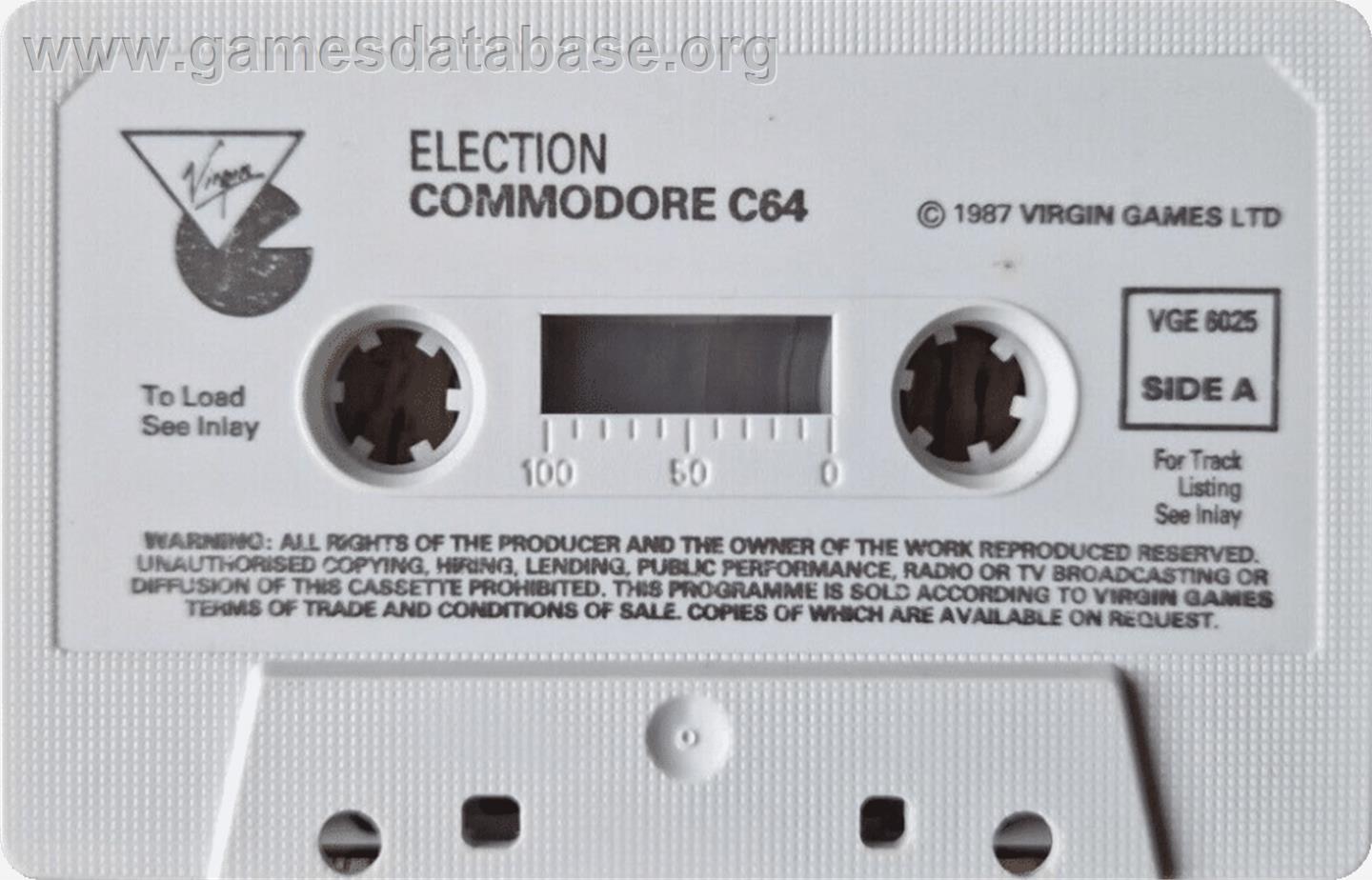 Election - Commodore 64 - Artwork - Cartridge