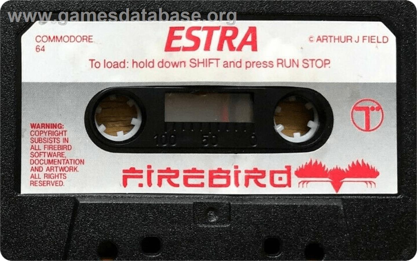 Estra - Commodore 64 - Artwork - Cartridge