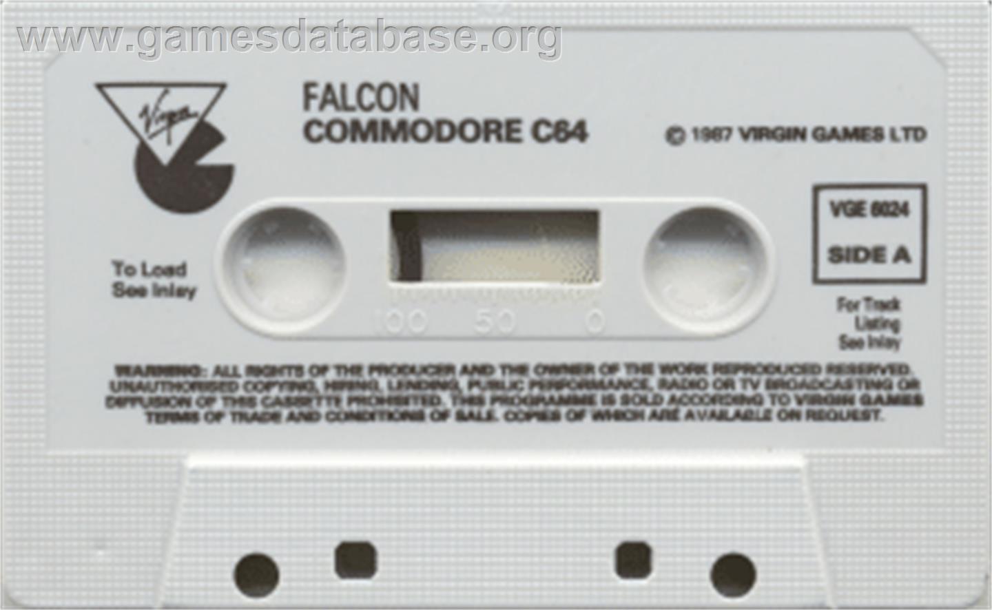 Falcon: The Renegade Lord - Commodore 64 - Artwork - Cartridge