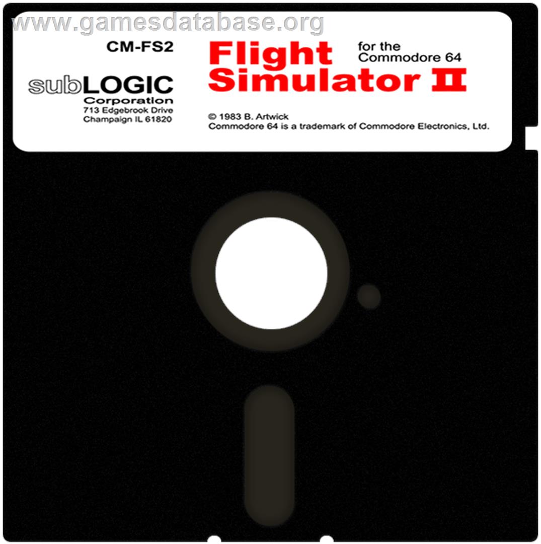 Flight Simulator 2 - Commodore 64 - Artwork - Cartridge